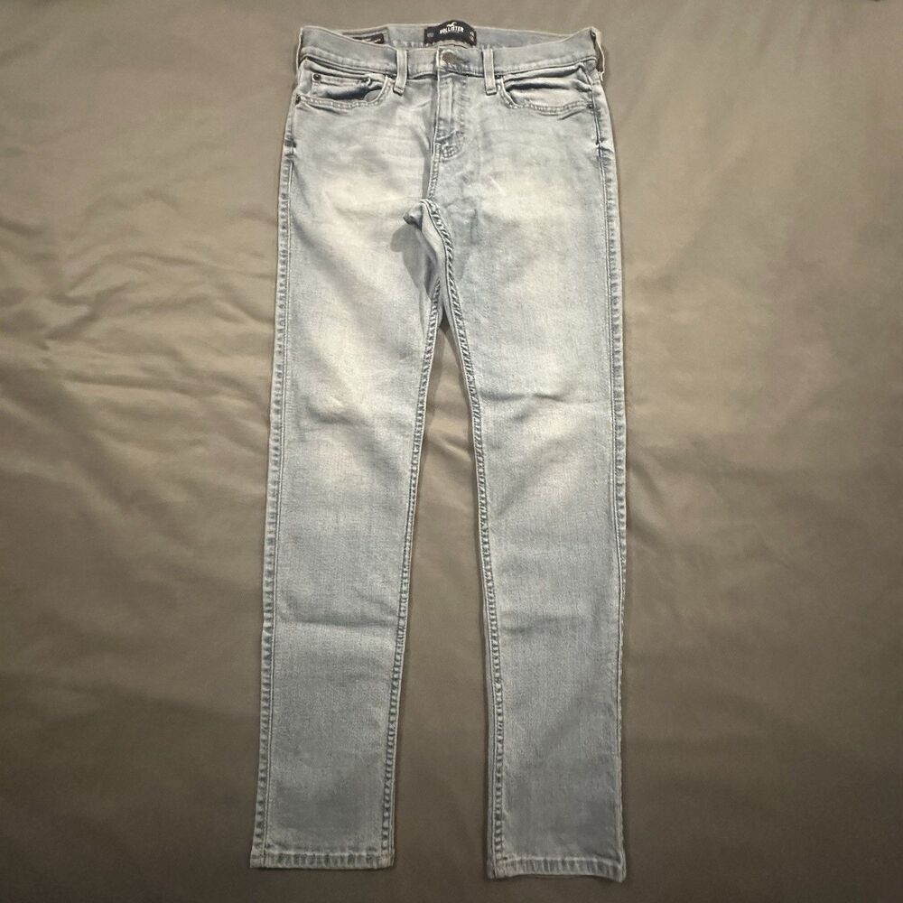 Hollister Jeans Mens 31x32 Advanced Stretch Light Wash Blue Denim Skater